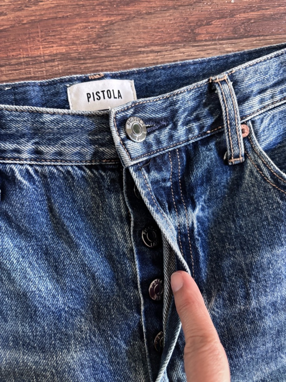 Pistola Ryder High Rise Cuffed Straight Jeans Fulton 26 - Picture 5 of 14